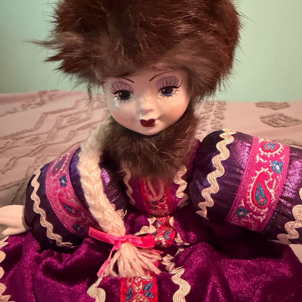 Traditional Ceramic and Cloth Russian Doll